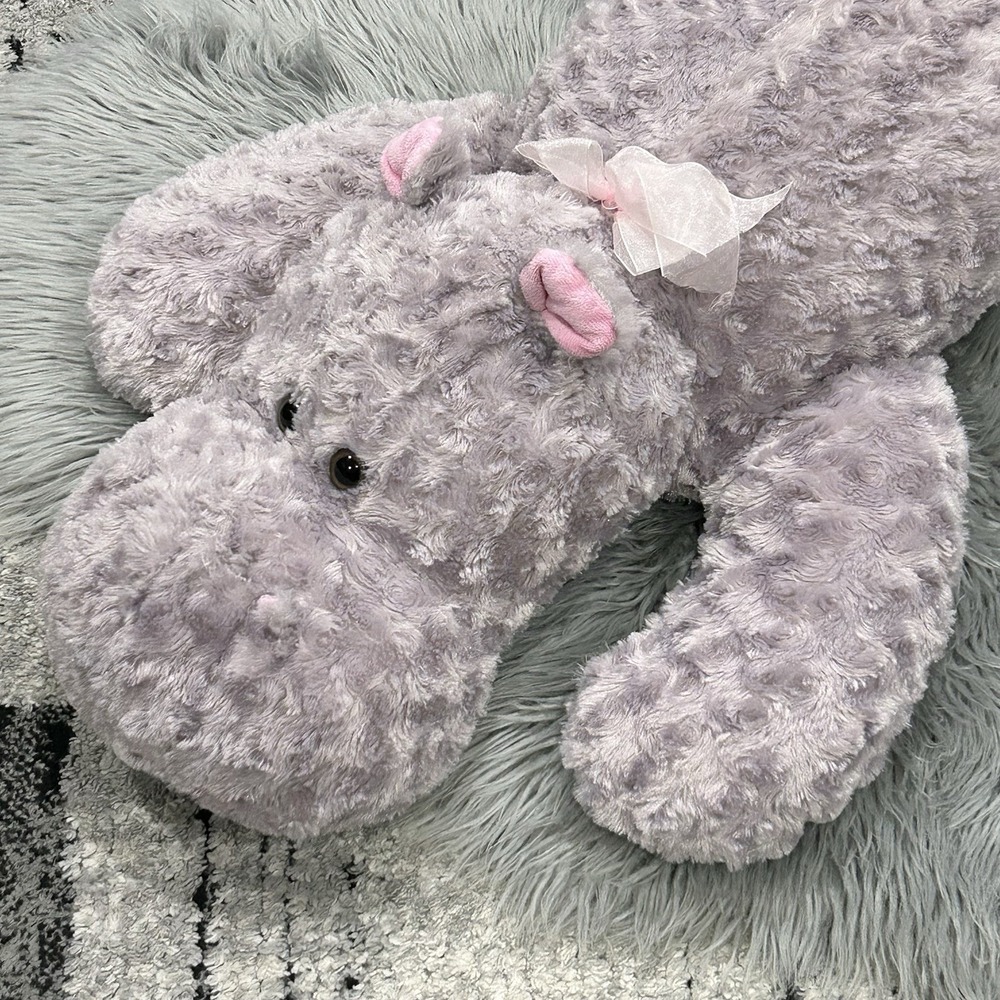 Goffa International 35" XLarge Purple Hippopotamus Squish Plush Nursery Decor